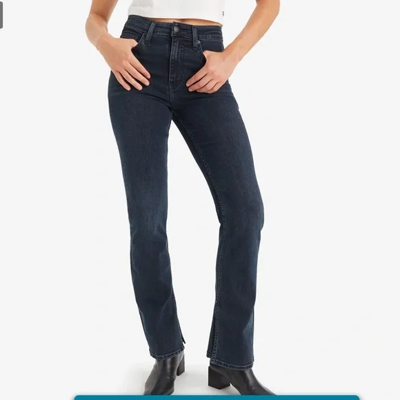 Levi's 725 Slit Bootcut Jeans - Picture 2 of 13